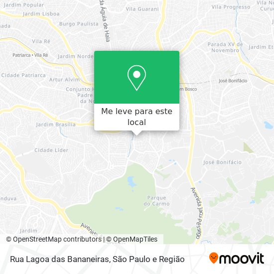 Rua Lagoa das Bananeiras mapa