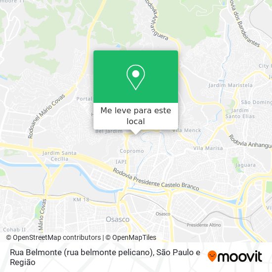 Rua Belmonte (rua belmonte pelicano) mapa