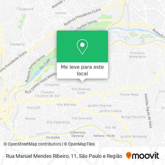 Rua Manuel Mendes Ribeiro, 11 mapa