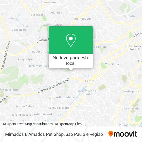 Mimados E Amados Pet Shop mapa