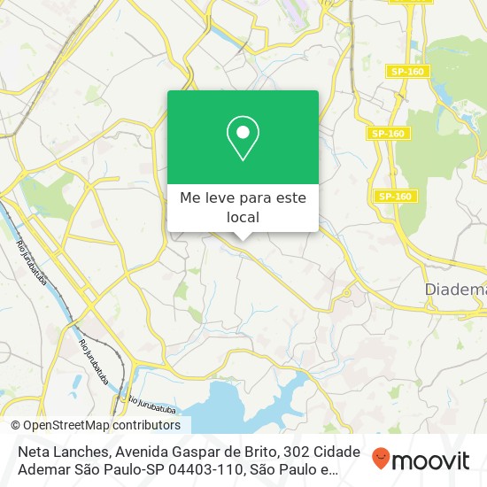 Neta Lanches, Avenida Gaspar de Brito, 302 Cidade Ademar São Paulo-SP 04403-110 mapa