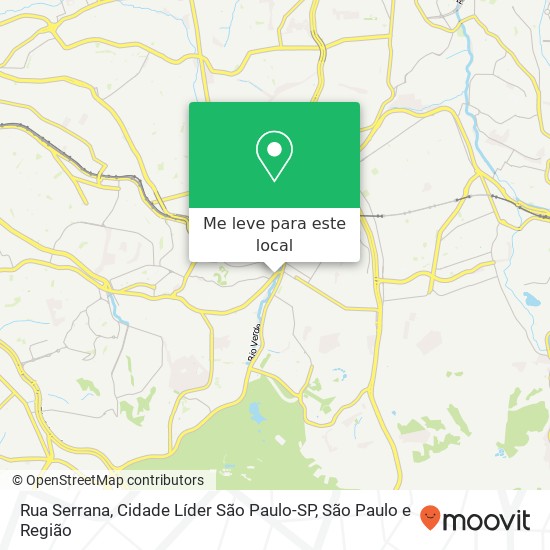 Rua Serrana, Cidade Líder São Paulo-SP mapa