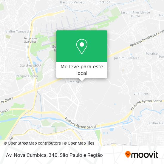 Av. Nova Cumbica, 340 mapa