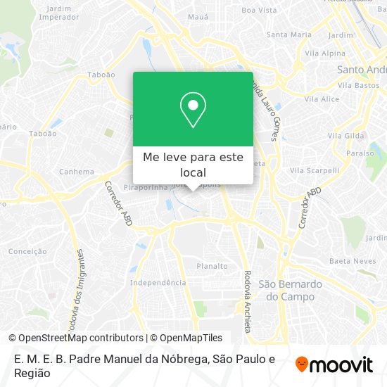 E. M. E. B. Padre Manuel da Nóbrega mapa