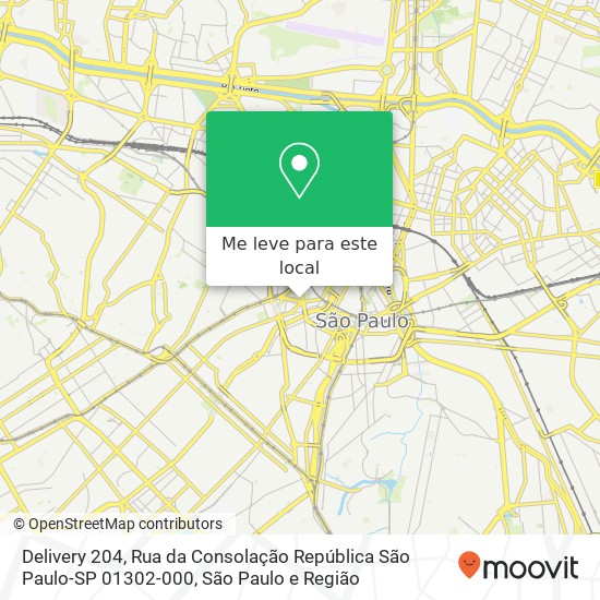 Delivery 204, Rua da Consolação República São Paulo-SP 01302-000 mapa