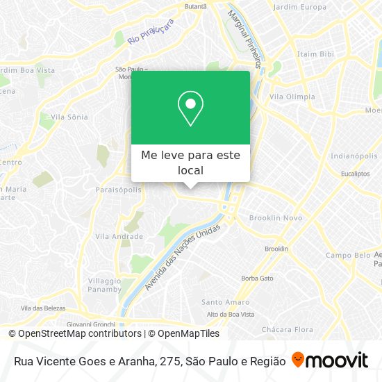 Rua Vicente Goes e Aranha, 275 mapa