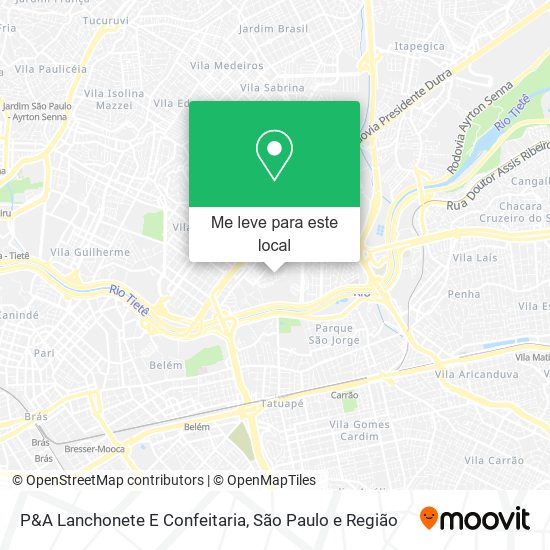 P&A Lanchonete E Confeitaria mapa