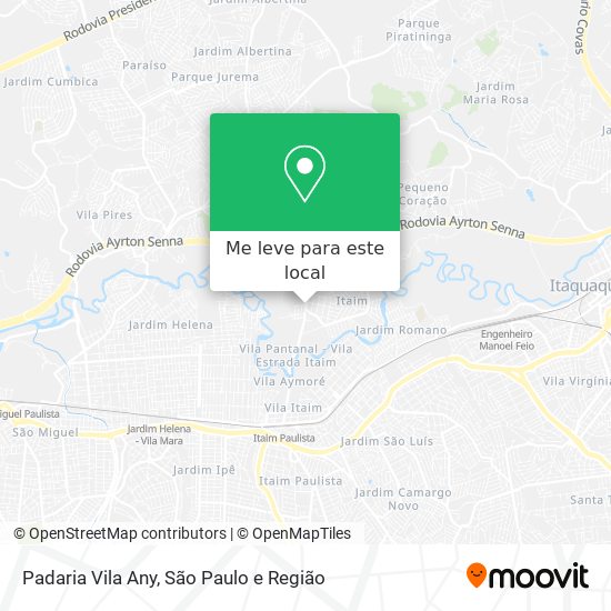 Padaria Vila Any mapa