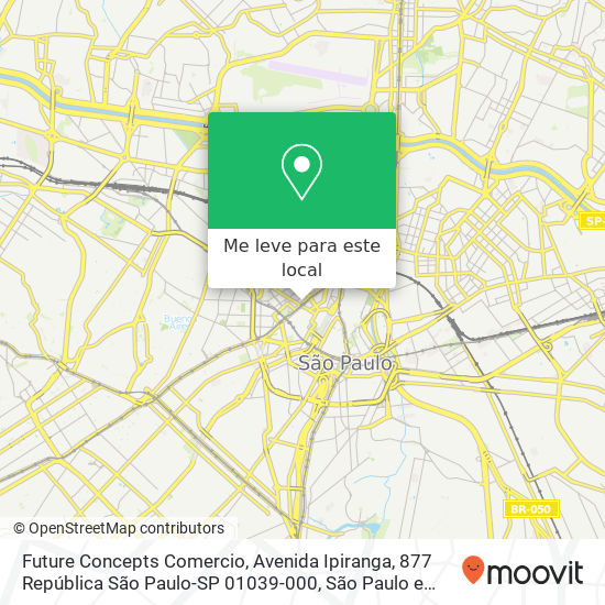 Future Concepts Comercio, Avenida Ipiranga, 877 República São Paulo-SP 01039-000 mapa
