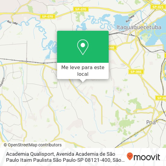 Academia Qualisport, Avenida Academia de São Paulo Itaim Paulista São Paulo-SP 08121-400 mapa