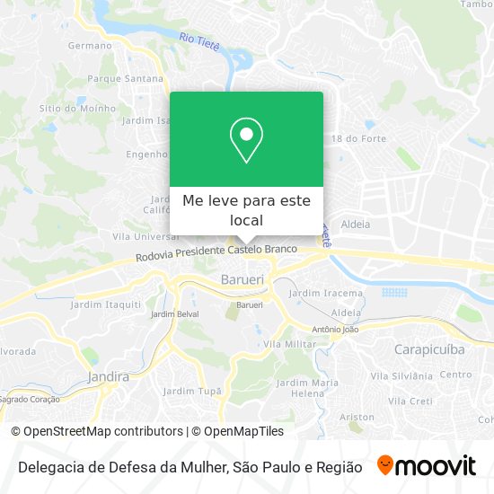 Delegacia de Defesa da Mulher mapa