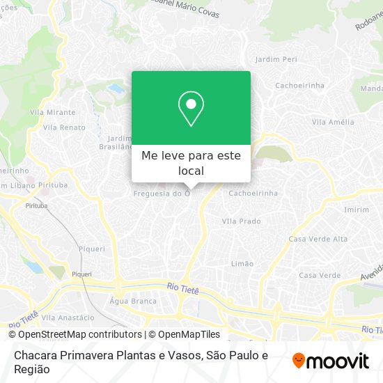 Chacara Primavera Plantas e Vasos mapa