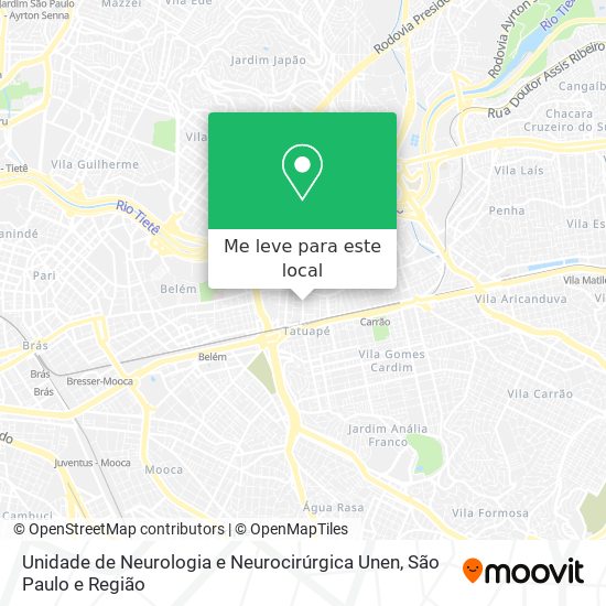 Unidade de Neurologia e Neurocirúrgica Unen mapa