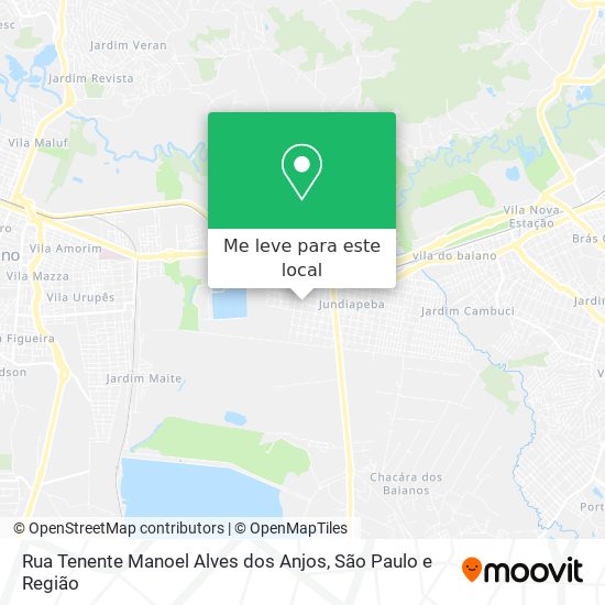 Rua Tenente Manoel Alves dos Anjos mapa