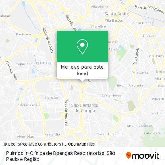 Pulmoclin-Clínica de Doenças Respiratorias mapa