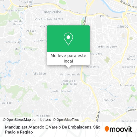 Manduplast Atacado E Varejo De Embalagens mapa