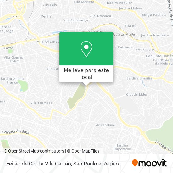 Feijão de Corda-Vila Carrão mapa