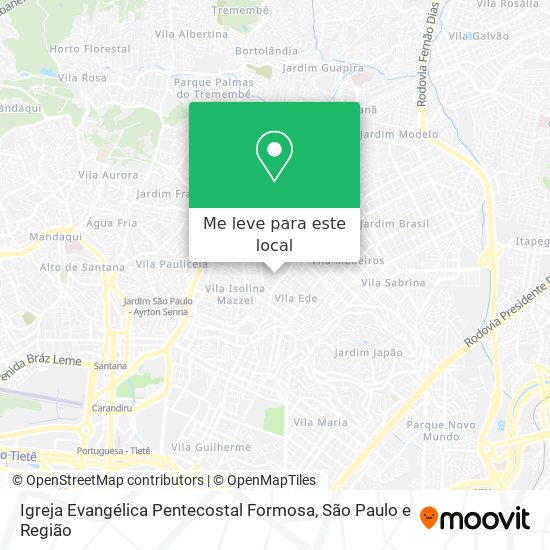 Igreja Evangélica Pentecostal Formosa mapa