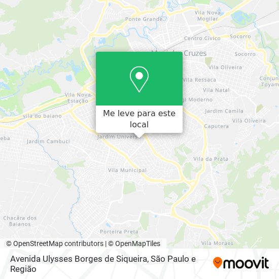 Avenida Ulysses Borges de Siqueira mapa