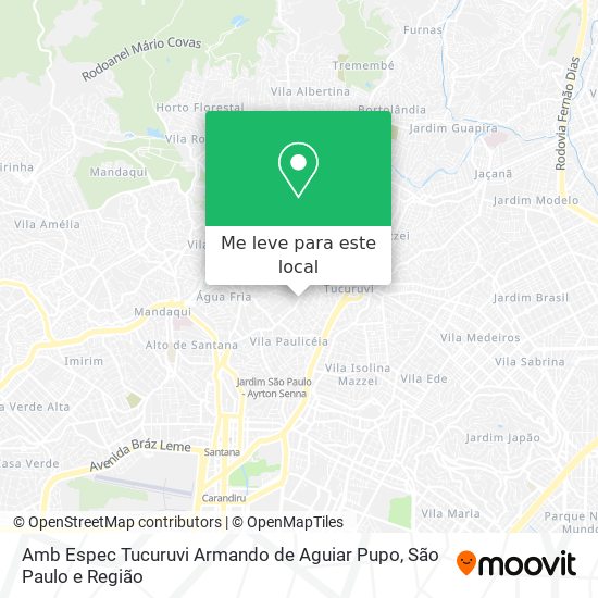 Amb Espec Tucuruvi Armando de Aguiar Pupo mapa