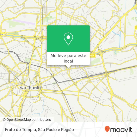 Fruto do Templo, Rua João Boemer Belém São Paulo-SP 03018-000 mapa