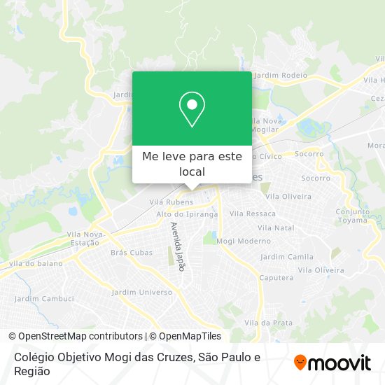 Colégio Objetivo Mogi das Cruzes mapa