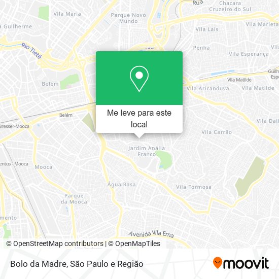 Bolo da Madre mapa