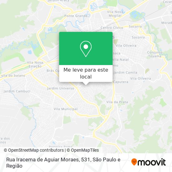 Rua Iracema de Aguiar Moraes, 531 mapa