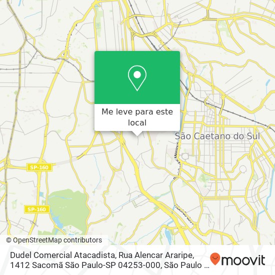 Dudel Comercial Atacadista, Rua Alencar Araripe, 1412 Sacomã São Paulo-SP 04253-000 mapa