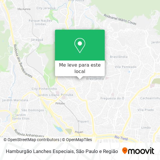 Hamburgão Lanches Especiais mapa