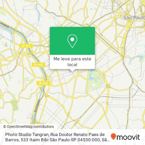Photo Studio Tangran, Rua Doutor Renato Paes de Barros, 533 Itaim Bibi São Paulo-SP 04530-000 mapa