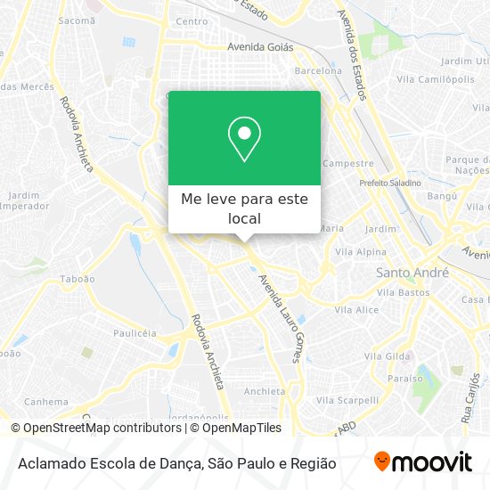 Aclamado Escola de Dança mapa