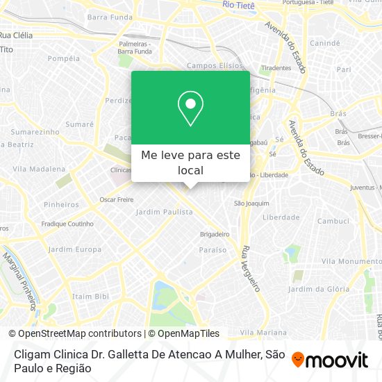 Cligam Clinica Dr. Galletta De Atencao A Mulher mapa