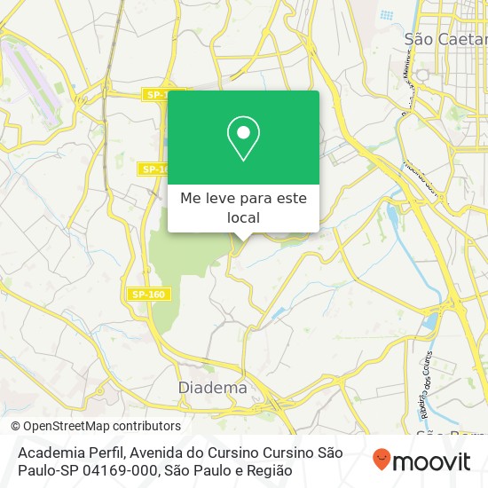 Academia Perfil, Avenida do Cursino Cursino São Paulo-SP 04169-000 mapa