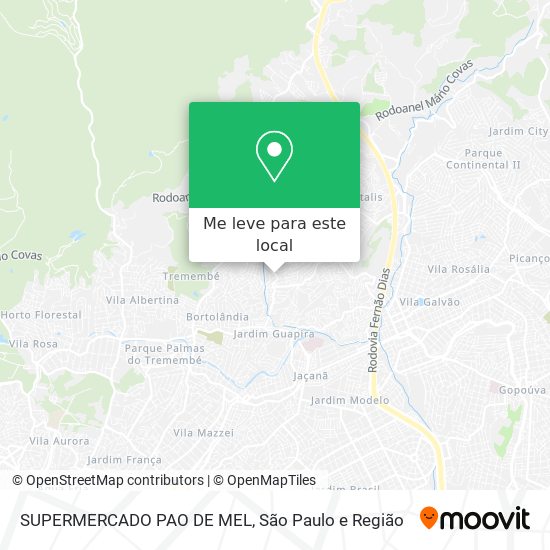 SUPERMERCADO PAO DE MEL mapa
