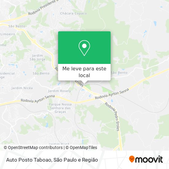 Auto Posto Taboao mapa