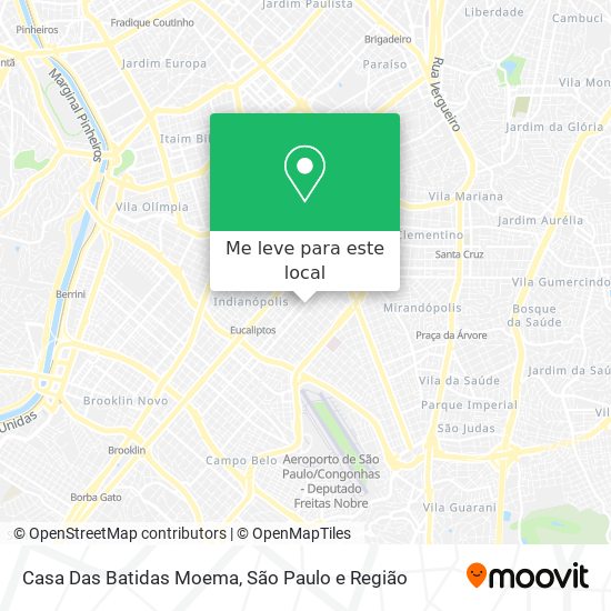 Casa Das Batidas Moema mapa