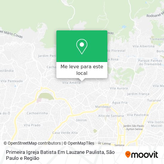 Primeira Igreja Batista Em Lauzane Paulista mapa