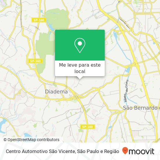 Centro Automotivo São Vicente, Avenida Dom João VI Canhema Diadema-SP 09940-150 mapa