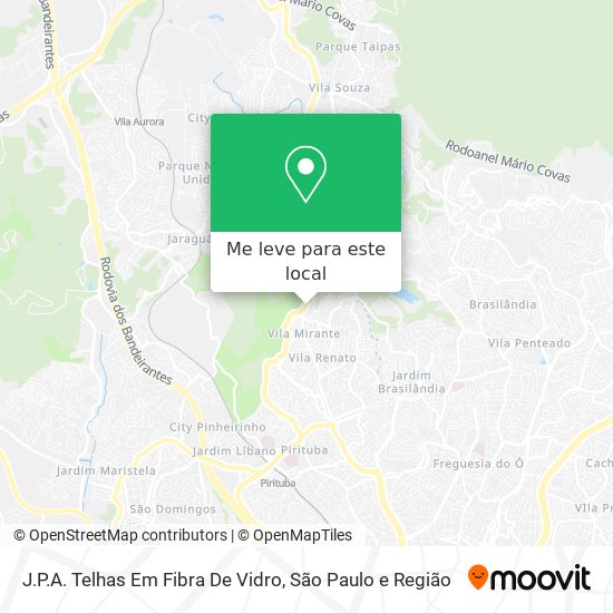 J.P.A. Telhas Em Fibra De Vidro mapa