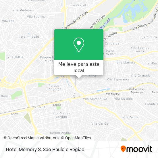 Hotel Memory S mapa