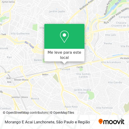 Morango E Acai Lanchonete mapa