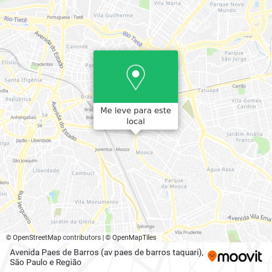 Avenida Paes de Barros (av paes de barros taquari) mapa