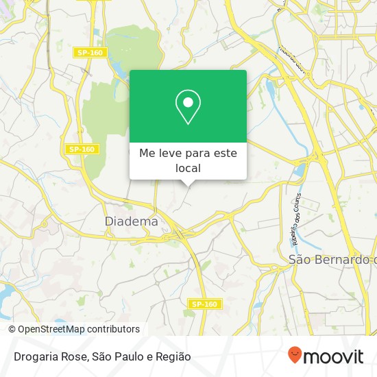 Drogaria Rose, Avenida Dom João VI, 749 Taboão Diadema-SP 09940-150 mapa