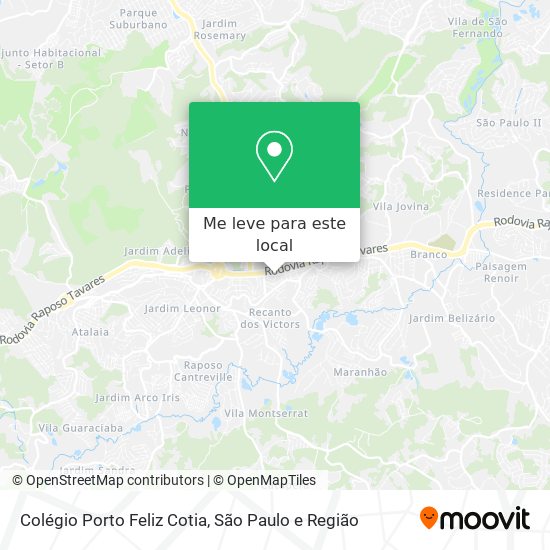 Colégio Porto Feliz Cotia mapa