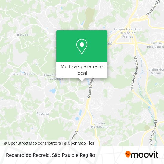 Recanto do Recreio mapa