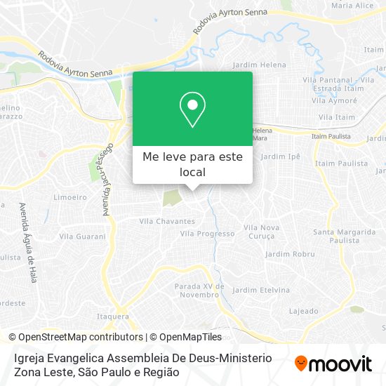 Igreja Evangelica Assembleia De Deus-Ministerio Zona Leste mapa