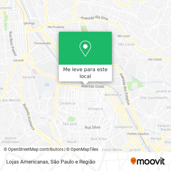 Lojas Americanas mapa