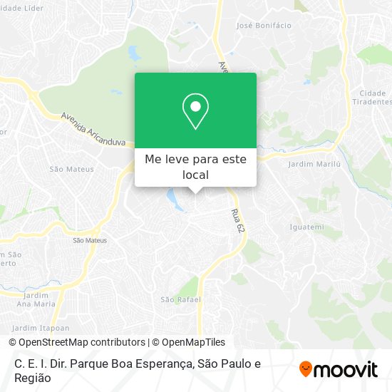 C. E. I. Dir. Parque Boa Esperança mapa