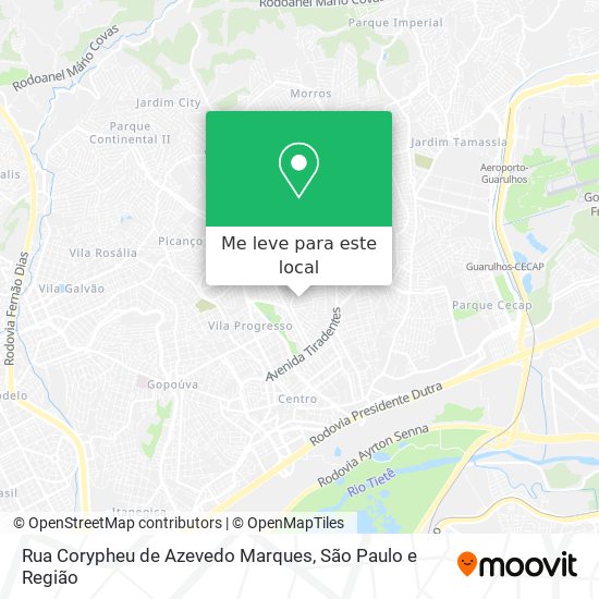 Rua Corypheu de Azevedo Marques mapa